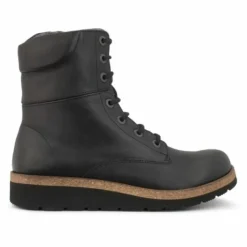 New Feet Boot Lace & Zipper Black Women