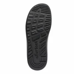 New Feet Boot Velcro Plain Leather Stretch Black Men