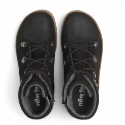 New Feet Boot Zipper/Lace Suede Black Women
