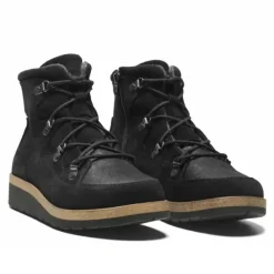New Feet Boot Zipper/Lace Suede Black Women