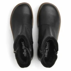New Feet Boot 2 Zippers Black Women