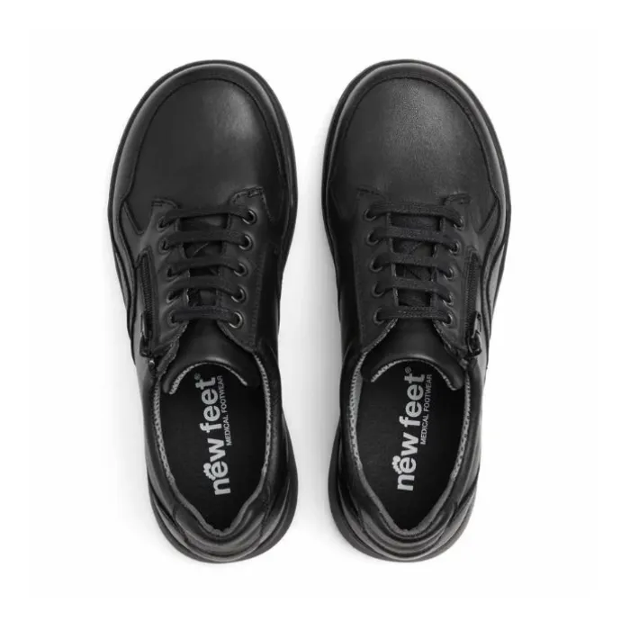New Feet Lace & Zipper Black Women