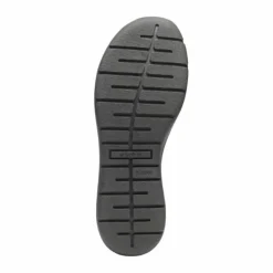 New Feet Loafer Elastic Plain Leather Black Women