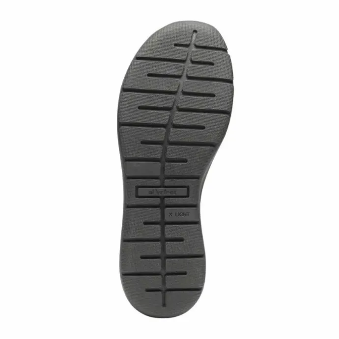 New Feet Loafer Elastic Plain Leather Black Women