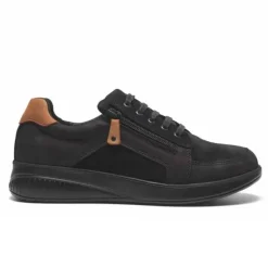 New Feet Nubuck With Lace & Zipper Black Women