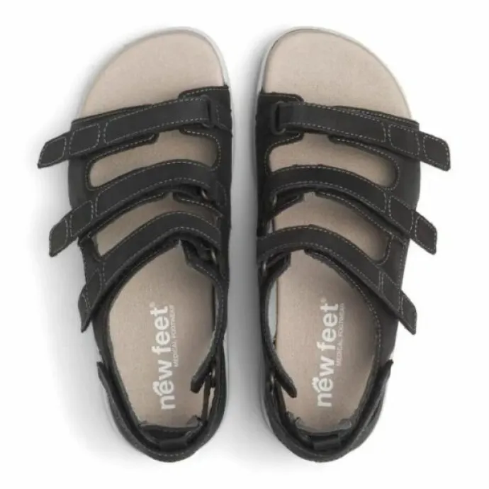 New Feet Sandal With Heel Cap Black Women