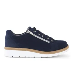 New Feet Shoe Zipper & Lace Blue Women