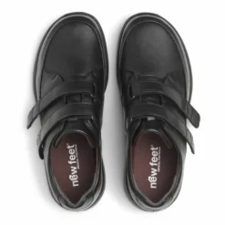 New Feet Velcro Leather/Stretch Black Men