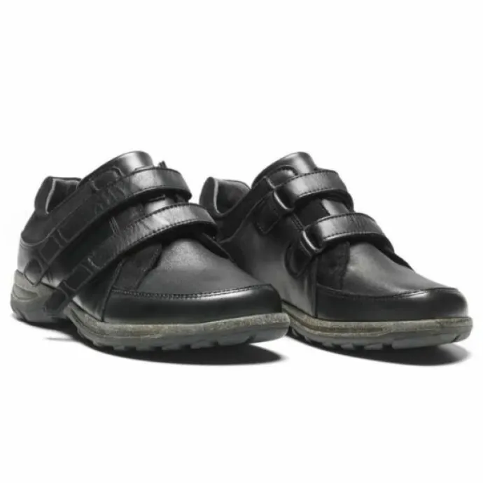New Feet Velcro Leather/Stretch Black Women